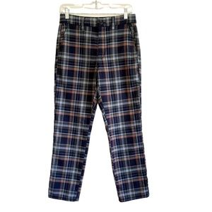 American Eagle Women’s Size 4 Plaid Stretch Super Hi Rise Skinny Trousers
